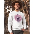 thumbnail image 2 of Peace, Love, Music Sweatshirt Men -Image by Shutterstock, Male 5X-Large, 2 of 4