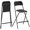 Black, variant on HOMCOM Folding Bar Stools Set of 2, Foldable Stool with Footrest, White