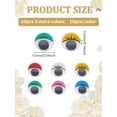 thumbnail image 2 of 60Pcs 6 Color Half Round Plastic Wiggle Eyes Cabochons Mixed Color Stuffed Animal Sticker Eyes Crochet Eyes for DIY Puppet Plush Animal Stuffed Making 15x3.5mm, 2 of 8