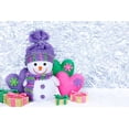 thumbnail image 2 of ABPHOTO 7x5ft Photography Backdrops Bokeh Halos Falling Snowflakes Lovely Snowman Christmas Gifts Hearts Xmas Theme Seamless Newborn Baby Toddlers Adults Merry Christmas Portraits, 2 of 3