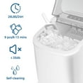 thumbnail image 2 of YUKOOL Desktop Ice Maker,Portable,9pcs/6-13min,26lbs/24H,Self Cleaning,With Ice Scoop,White, 2 of 7