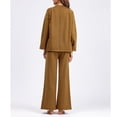 thumbnail image 6 of 2 Piece Set Cute Two Piece Outfits for Women Clothing Set Female Round Neck Sleeveless Tops Pants Sets Casual Pant Style S_508 Women's Tracksuits Brown One Size, 6 of 6