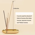 thumbnail image 5 of 6 in 1 Incense Holder - Palo Santo, Buddha Statue, Sage & Incense Burner Holder for Sticks/Coil/Cones, Gold Oval Ash Catcher, 5 of 5