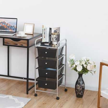 4 Drawers Metal Rolling Storage Cart Scrapbook Supply Paper Home