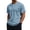 13-Light Blue, variant on Mens Solid Short Sleeve Henley Top Three Button Placket Everyday Casual T Shirt 3XL