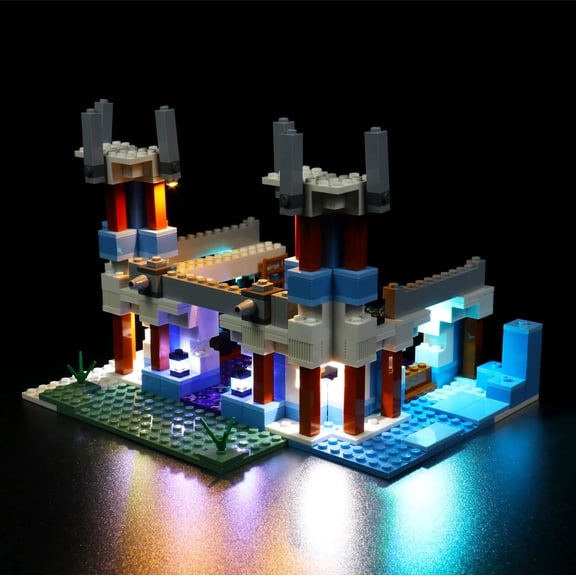 Upgraded Light Kit for Lego Minecraft The Ice Castle Building Toy Set, Compatible with Lego 21186 (Model Not Included)