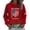 Red-Hoodie, variant on Womens Print Sweatshirts Allover Print Crew Neck Long Sleeve Casual Loose Fit Pullover Top Black L
