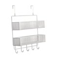 thumbnail image 3 of TISHITA Over The Door Hook Organizer, Towel Rack, Coat Hooks for Storage Over The Door, Door Hanger, Mesh Basket for Bathroom, Office, Kitchen S, 3 of 8