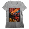thumbnail image 3 of Fantastic Beasts Secrets Of Dumbledore Poster Art Crew Neck Short Sleeve Gray Heather Women's T-shirt-Medium, 3 of 5