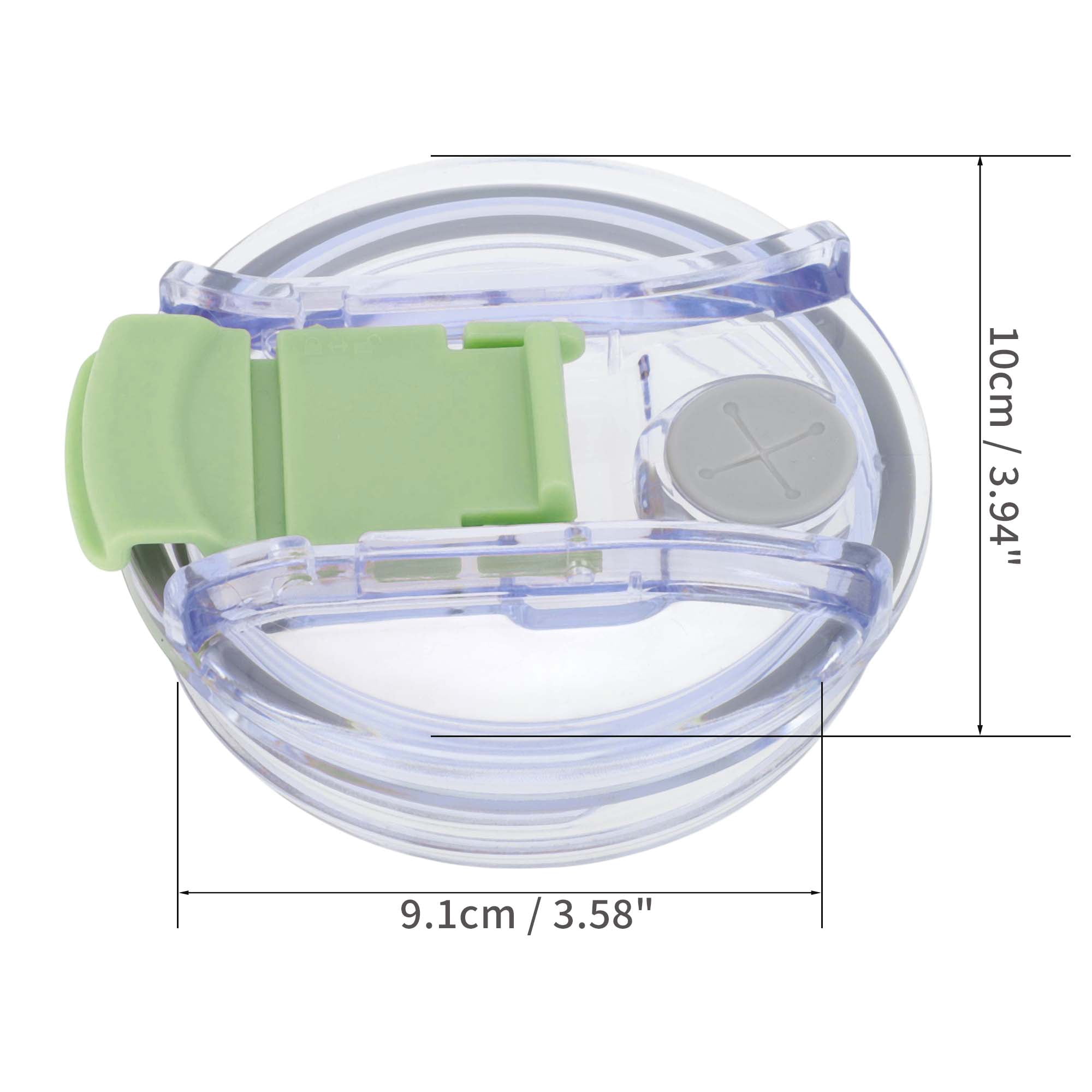 Unique Bargains 1 Pc Durable Tumbler Lid with Magnetic Slider and O-Rings Green