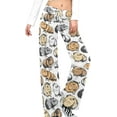 thumbnail image 6 of Top-kevin Guinea Pigs Colorful Yoga Pants Women Wide Leg Pants Casual High Waisted Straight Lace Up Lounge Sweatpants, 6 of 14