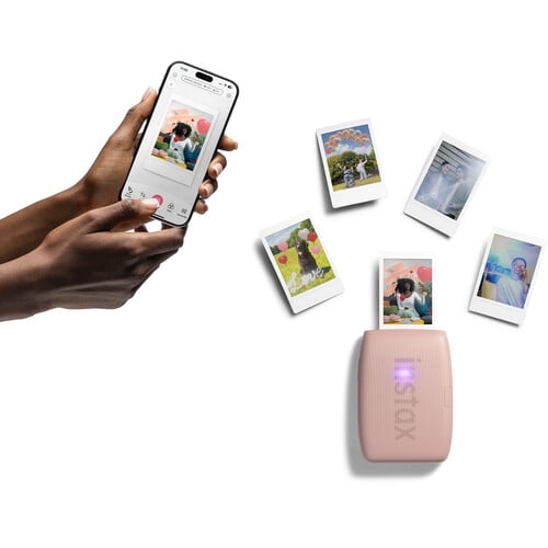 FUJIFILM INSTAX MINI LINK 3 Smartphone Printer (Rose Pink), Bundle