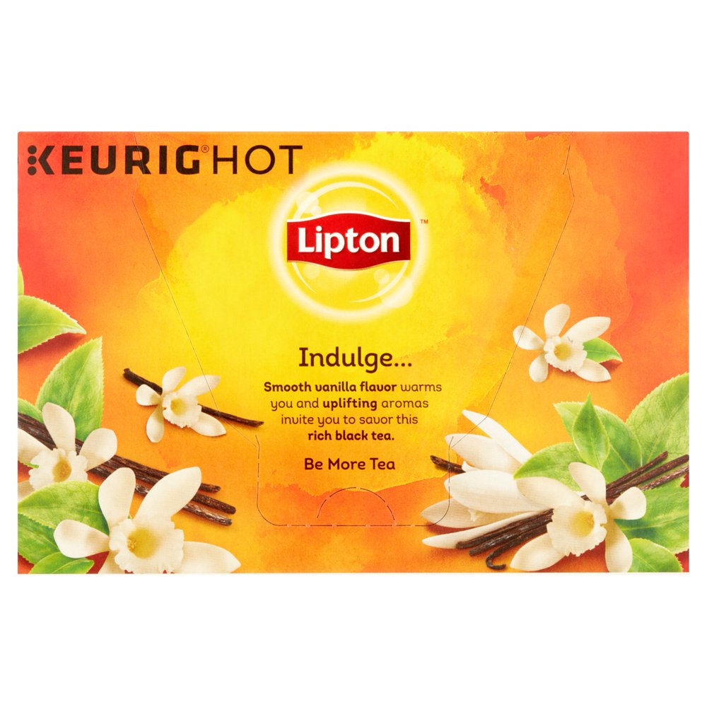 Lipton Vanilla Black Tea KCups, Tea Pods, 12 Ct