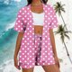 thumbnail image 2 of Mujeres largo cardigan con bolsillos estilo de moda suelto no posicionamiento impreso manga corta y pantalones cortos conjunto de bolsillo sudadera y pantalones conjunto para mujeres, 2 of 6