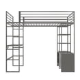 thumbnail image 4 of DHP Lanis Twin Loft Bed with Desk and Storage, Gray, 4 of 9