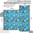 thumbnail image 5 of Football and Volleyball Blue Pattern Teens Toddler Nap Mat with Pillow, Sleeping Mat Bag for Preschool Daycare 51"x22", 5 of 6