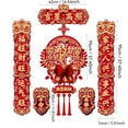 thumbnail image 3 of TIELUTT Spring Festival Couplet Set Symbolizing Luck and Fortune Creating A Strong Festive Atmosphere and Welcoming Star Flag Flags on 5x8 Putting Flags Halloween Banner under 5 Sequin Banners Craft, 3 of 4