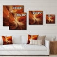 thumbnail image 4 of Designart "Warm Fractal Design in Orange VI" Fractals Print on Natural Pine Wood, 4 of 5