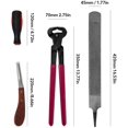 thumbnail image 3 of Alicates para pezuñas, 4 piezas, herrador de caballos, pinza para pezuñas, ajuste del respaldo, mango de ajuste, raspador, herramienta para cortar pezuñas, accesorio para el cuidado del caballo ACTIVE Biensenido a ACTIVE, 3 of 5