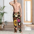 thumbnail image 5 of Goofa Sunflowers Mushrooms Pattern Printed Soft Pajama Pants for Men, Wide Leg Comfy Casual Lounge Yoga Pants-Large, 5 of 9