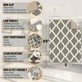 thumbnail image 6 of Ottomanson Trellis Area Rug 5' x 6'6" - Non Slip Low Pile Carpet, Gray, 6 of 8