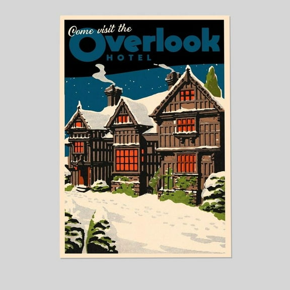 The Overlook Hotel Famous Scary Horror Movie Vintage Travel Cool Wall Art Print Poster Size 24''x36'' - Kiloa