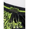 thumbnail image 5 of IEFIEL Kids Boys Wide Waistband Boxing Shorts Side Split Printed Gym Training Wrestling Shorts Green&Black M/150, 5 of 7