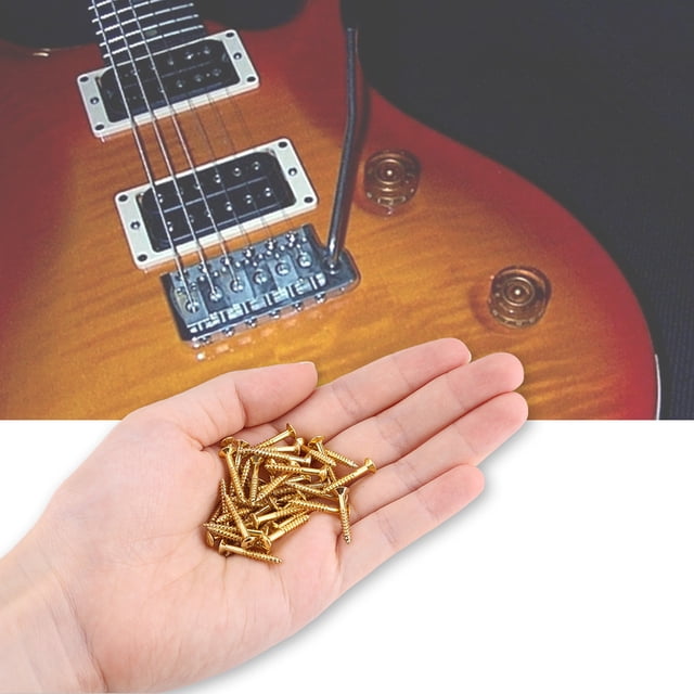Tornillos Envolventes De Metal Para Guitarra Eléctrica, Tornillo Para Pastilla Humbucker, Diseño De Doble Bobina, Tornillos De Montaje De Tamaño Estándar, 40 Uds.