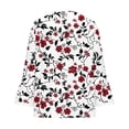 thumbnail image 4 of Hfnxid Women's Open Front Cropped Cardigan Lace 3/4 Sleeve Shawls Tops Lightweight Floral Printed Kimono Cardigans, 4 of 5