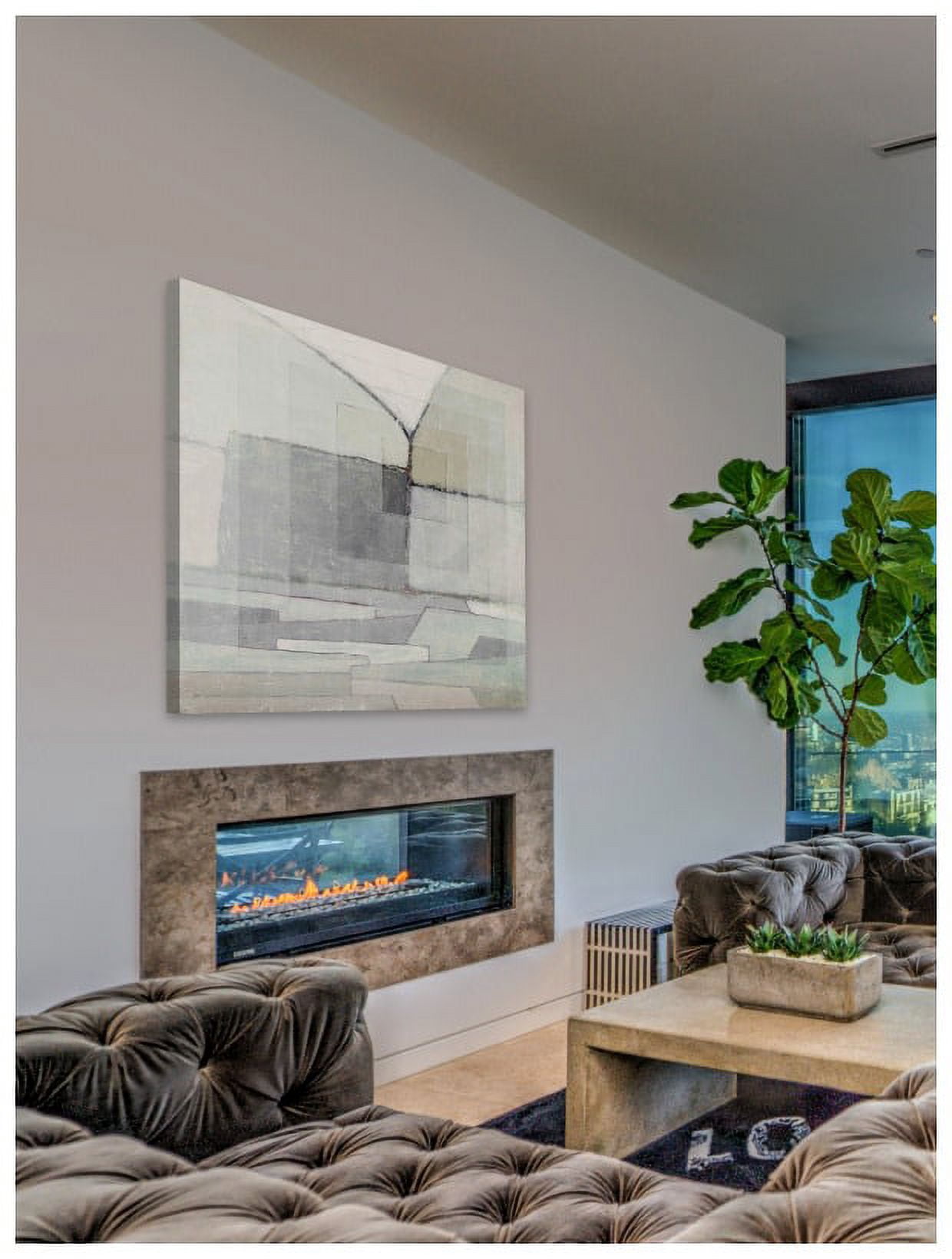 "Squares Layered" Painting Print on Wrapped Canvas