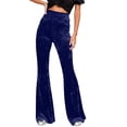 thumbnail image 2 of Womens Casual Pants Elastic Waist Flared Leg Baggy Trousers Y2K Vintage Trendy 2026, 2 of 6