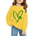 thumbnail image 4 of Mercatoo Girls St 𝐏atricks Day Shirt Long Sleeve Love 𝐒hamrock Graphic Irish Sweatshirts Kids Clothes, 4 of 6