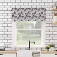 thumbnail image 4 of Modern Art Curtain Valances for Windows, Vintage Plant Flower Leaves Black Rod Pocket Valance Window Treatments Short Curtains for Kitchen Bathroom Living Room, 4 of 6