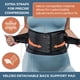 thumbnail image 2 of ORTONYX - Faja lumbar para dolor lumbar, cinturón de soporte para mujeres y hombres, transpirable con almohadilla lumbar, alivia el dolor lumbar por hernia discal, escoliosis y ciática (tallas XS-M), 2 of 5