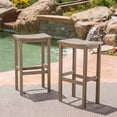 thumbnail image 4 of Noble House Caribbean Outdoor 30" Grey Acacia Wood Barstools (Set of 2), 4 of 18