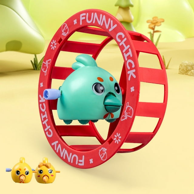 TIMIFIS Clockwork Chicken Loop Funny Cute Spinning Cute Chicken Tail Will Move Children's Chains Clockwork Toy Kindergarten Toy Gift Education
