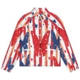 thumbnail image 4 of Jackets for Women Winter Coat Jackets Flannel Stand Collar Jacket(America Flag Butterfly,Size:S-4XL), 4 of 7