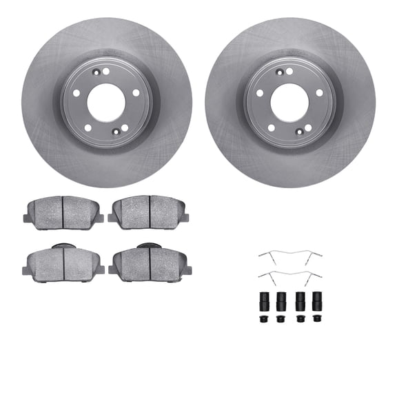 Dynamic Friction Company Front Brake Rotors with 5000 Advanced Brake Pads includes Hardware 6512-03306