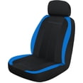 thumbnail image 2 of "Auto Drive 2 Piece Seat Covers and Headrest Covers, Black and Blue", 2 of 9