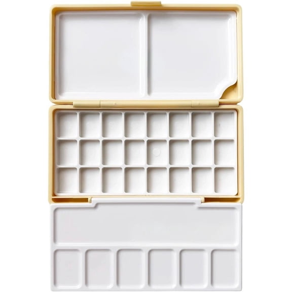 vlrwzc Empty Watercolor Palette, Watercolor Tins Box Paint Case, Portable Pigment Box Pigment Tray for Travel Painting Art Supplies