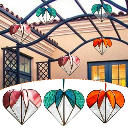 

QWY Multi-Faceted Rainbow Love Ornaments Living Room Bedroom Wedding Decoration Pendant