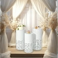 thumbnail image 3 of Set of 3 Metal Pedestal Stands, White Cylinder Stand, Cake Stand for Home Decoration, Birthday Party, Wedding Party or Event Decoration, 3 of 8