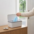 thumbnail image 4 of Tissue Box with Lid Modern Desktop Tissue Box Holder - Facial Tissue Dispenser Box Cover Holder Napkin Organizer, Rectangular Storage Box for Wet Wipes & Bathroom, 4 of 6