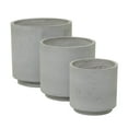thumbnail image 5 of DecMode 12", 10", 8"H Gray Magnesium Oxide Planter (3 Count), 5 of 8