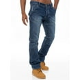 thumbnail image 2 of Enzo Mens Straight Leg Jeans Designer Denim Trousers, 2 of 7