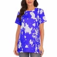 thumbnail image 4 of Tejiojio Maternity/Labor/Nursing Clothing Clearance Summer Women Maternity Clothes Round Neck Short Sleeve Ruffle Fold Pregnant Tops, 4 of 6