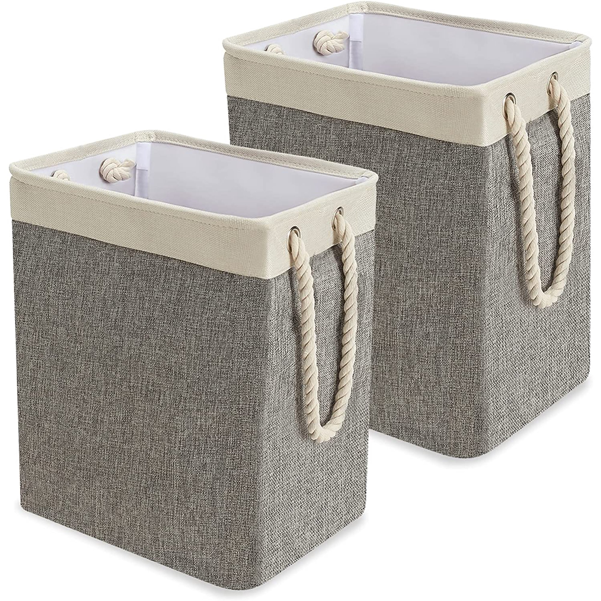 SONGMICS 142L Laundry Hamper, Fabric Laundry Basket, Divided