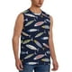 thumbnail image 2 of Fotbe Sardine Men's Camiseta sin Mangas Estampada para Hombres, Playera Casual para Gimnasio, Entrenamiento, Playa-Medium, 2 of 7