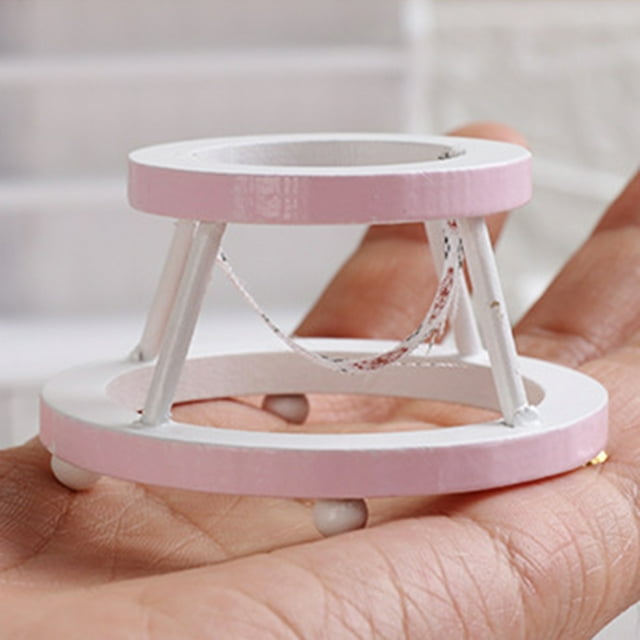 Flmtop Meubles de Maison de Poupée Marchette pour Bébé Mini Simulation Scène de Jeu Modèle Jouet Accessoire