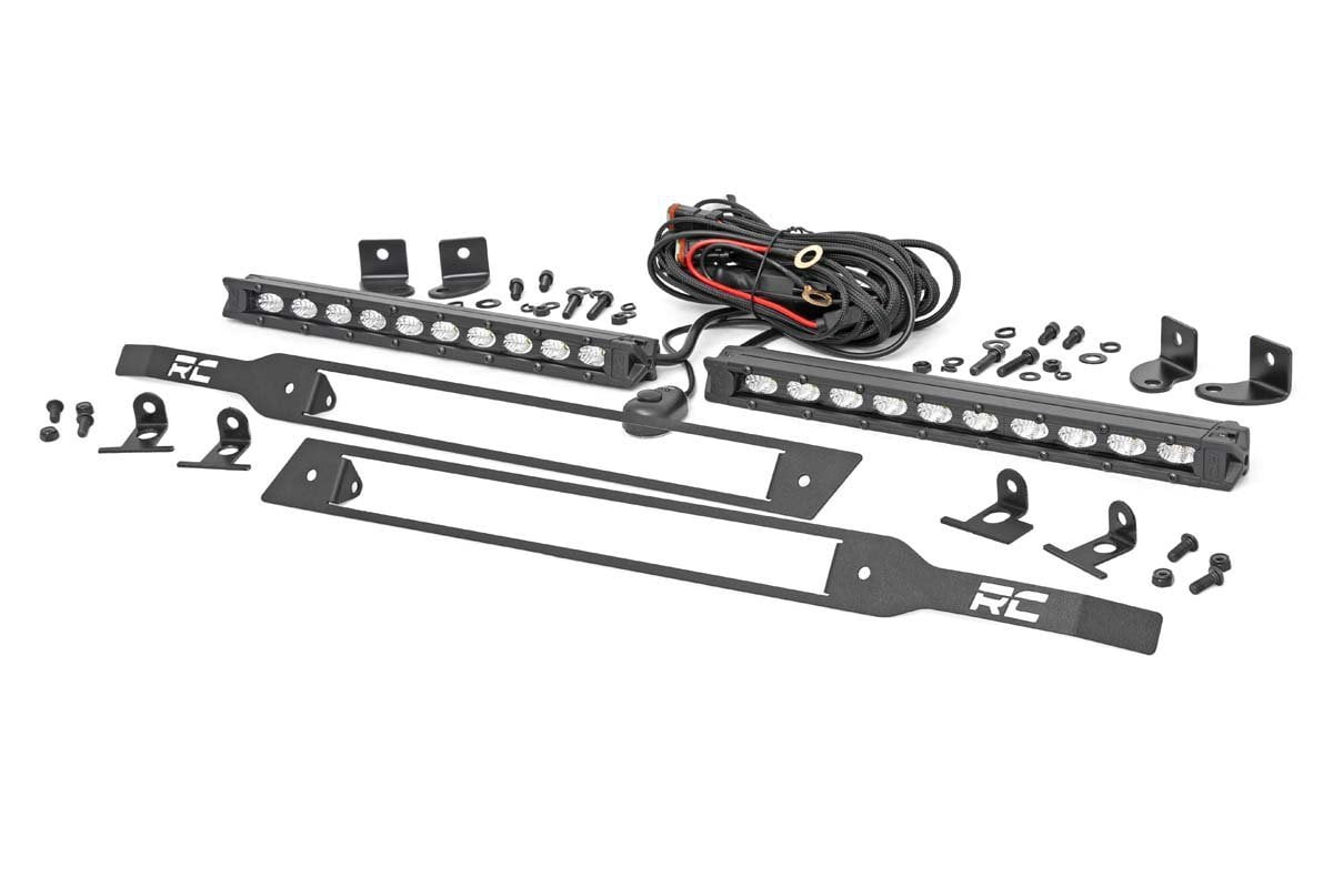 Rough Country 10" Black Series LED Grille Kit for 19-22 Silverado 1500 - 70817 Fits select: 2019-2022 CHEVROLET SILVERADO, 2022 CHEVROLET SILVERADO LTD